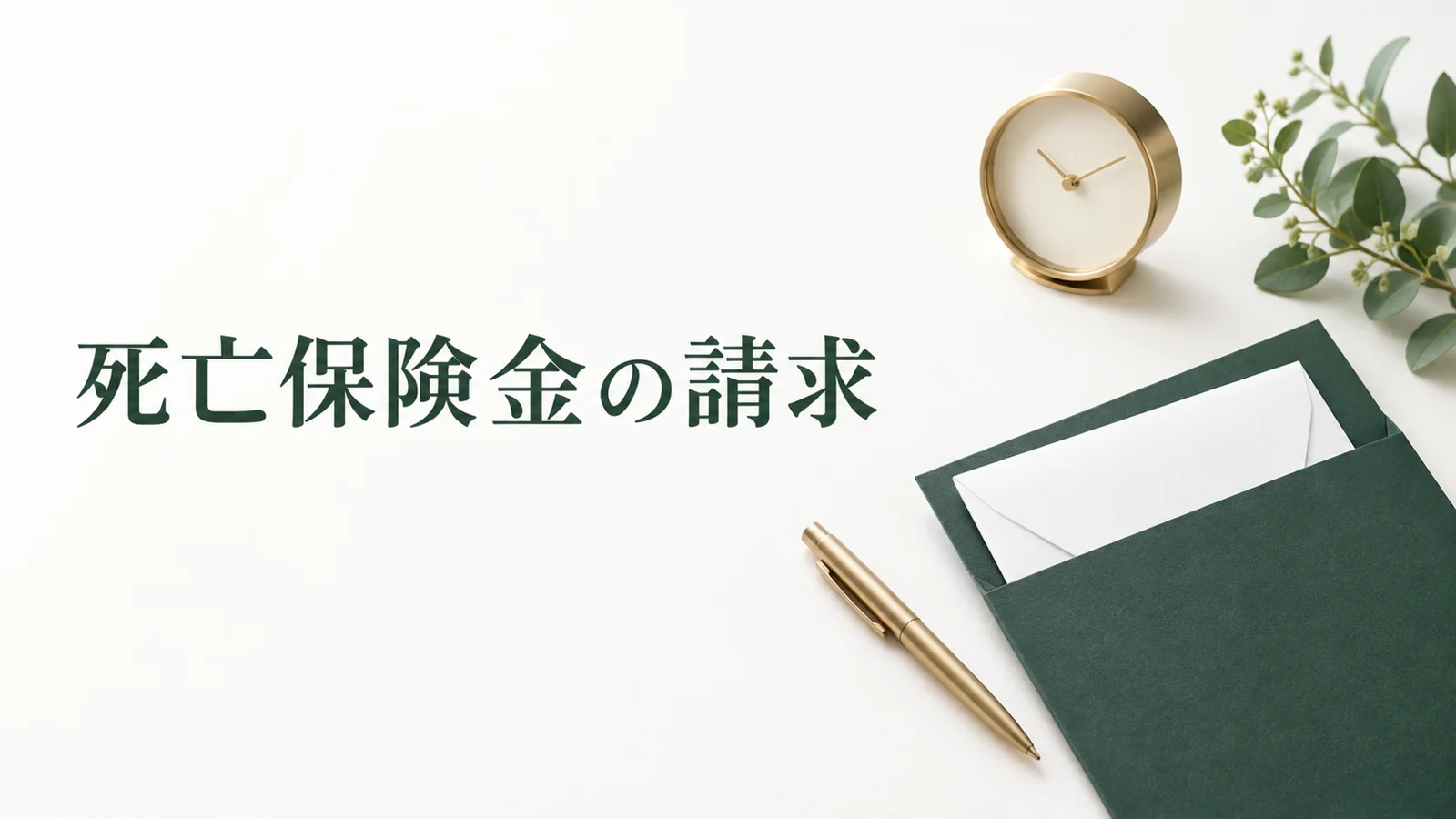 死亡保険金の請求方法 必要書類と受け取りまでの流れのイメージ