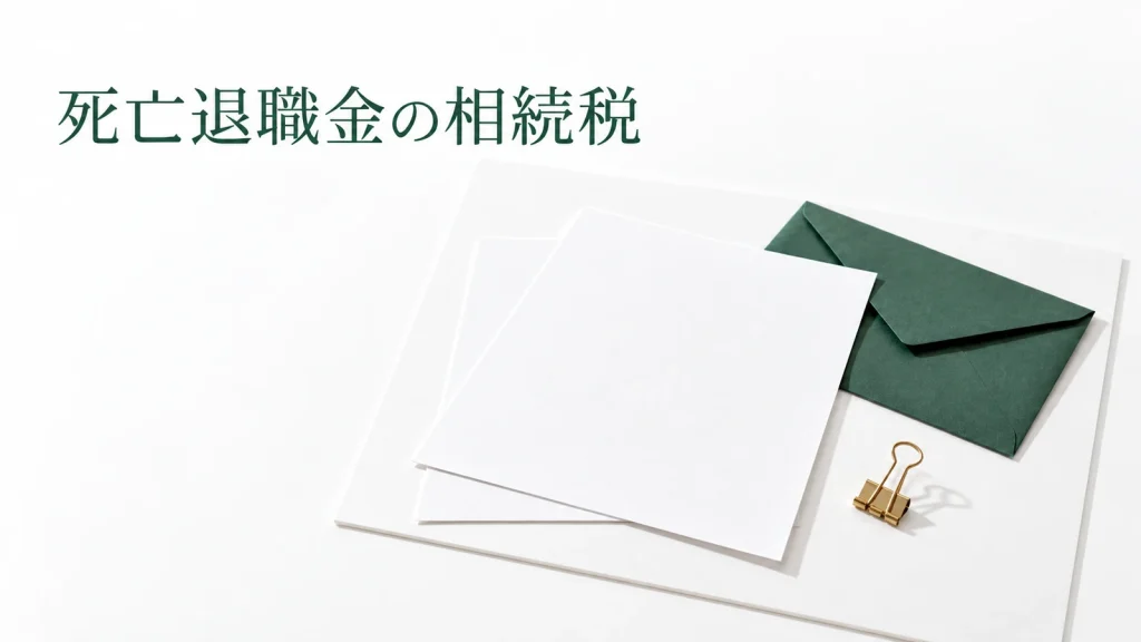 死亡退職金の相続税 非課税枠と受取人別の計算方法のイメージ