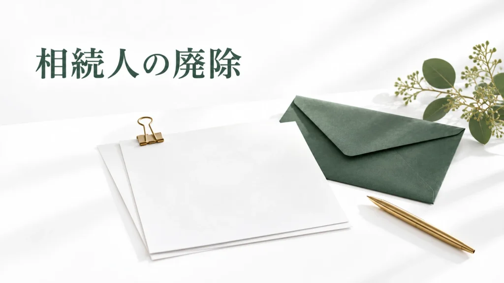 相続廃除が認められる条件 遺言だけでは済まない手続きと証拠のイメージ