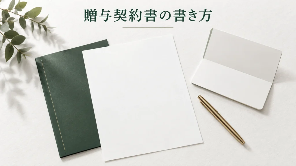 贈与契約書のひな形と書き方 現金や不動産の記載例と注意点に関する資料のイメージ