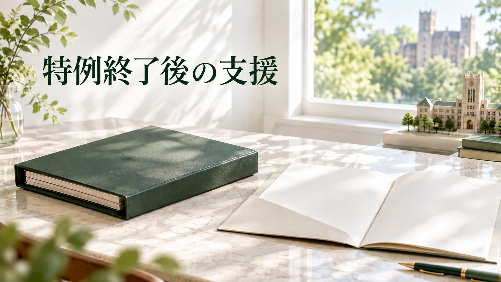 教育資金の一括贈与特例は2026年3月31日で新規適用が終了を表す資料や建築模型