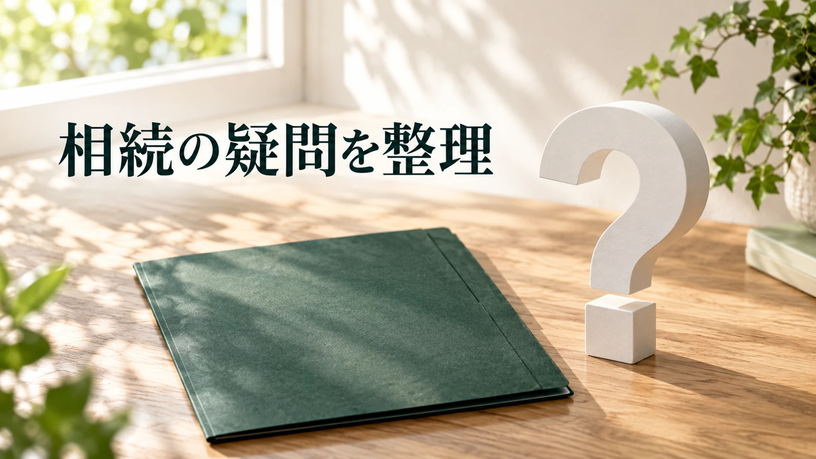 母が全部相続する場合のよくある質問を表す資料や建築模型