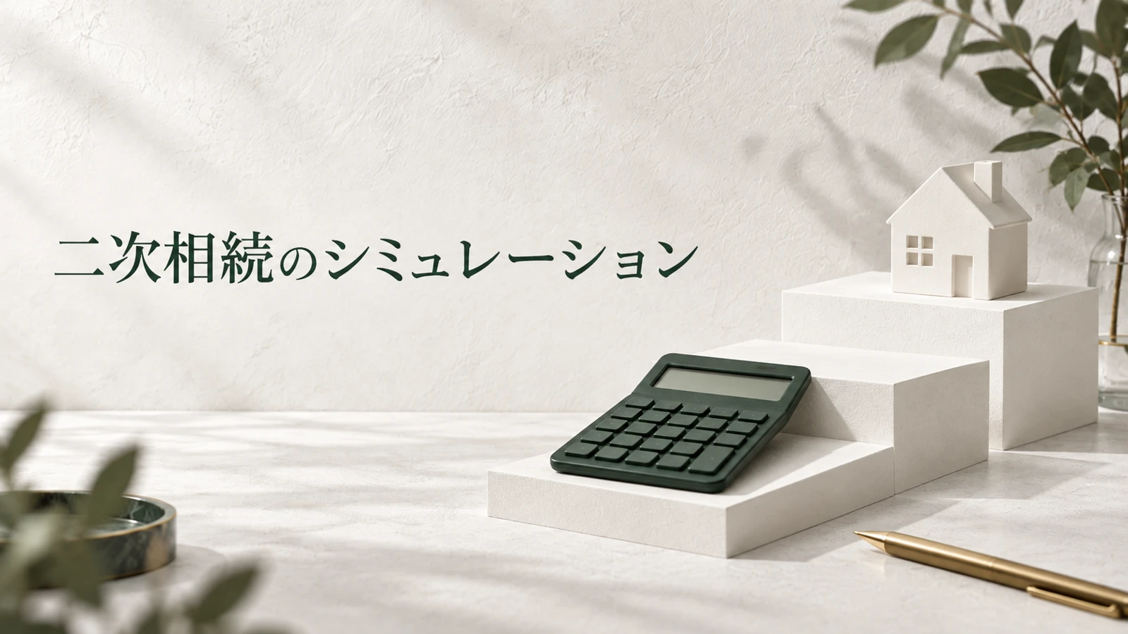 二次相続シミュレーションのエクセル計算手順と入力例のイメージ
