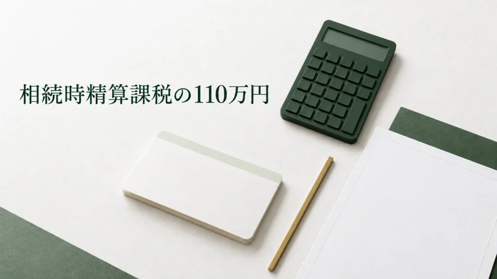 相続時精算課税の110万円は申告不要か 初回届出と暦年課税の違いに関する資料のイメージ