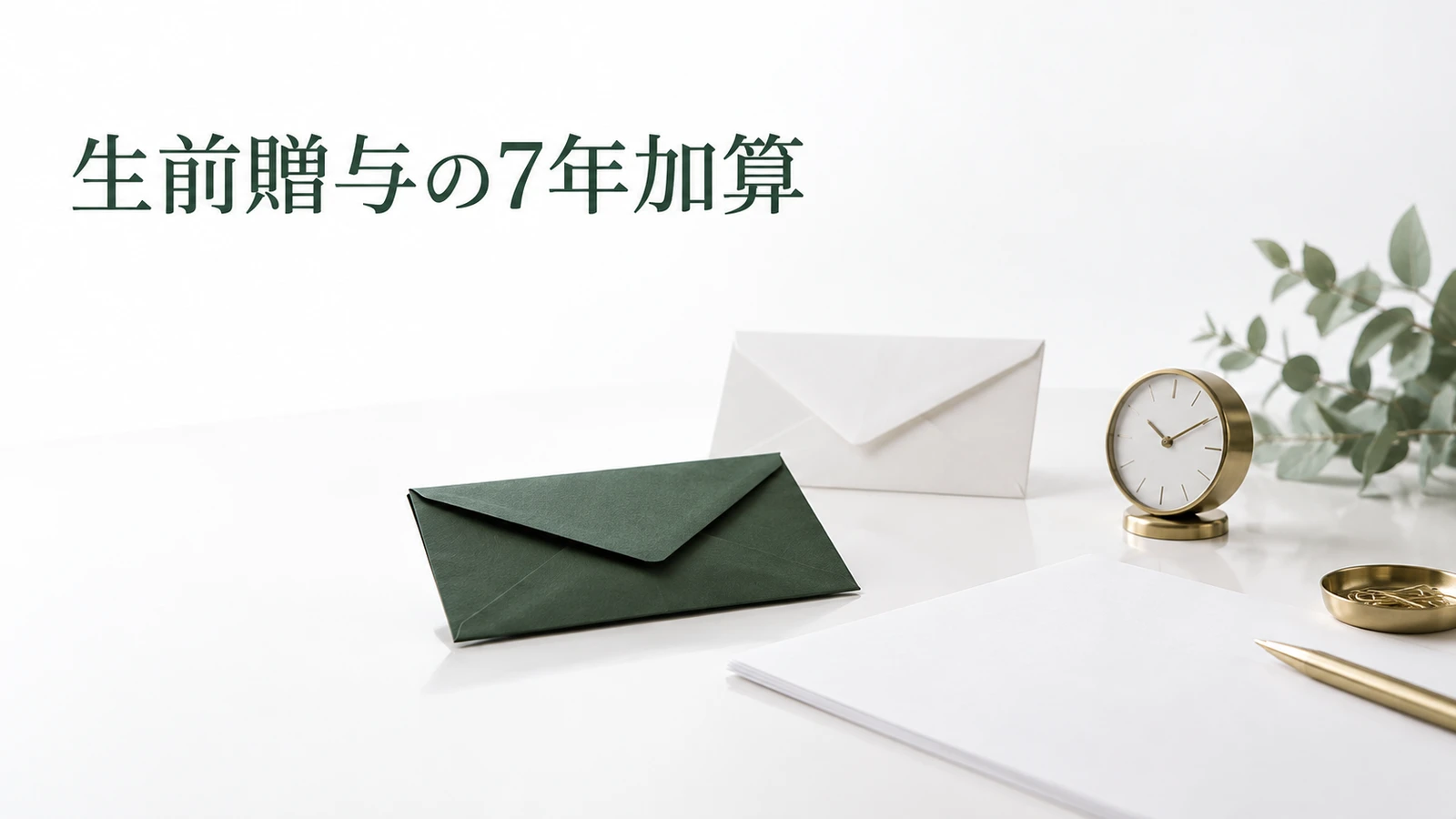 生前贈与の7年加算はいつから 対象期間と100万円控除のイメージ