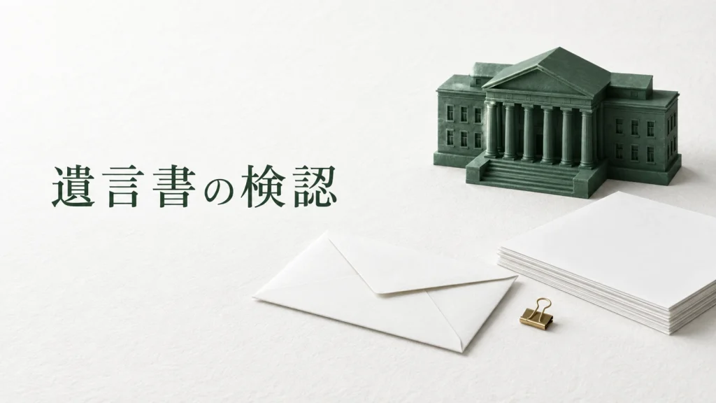 遺言書の検認が必要な場合 家庭裁判所の手続きと必要書類に関する資料のイメージ