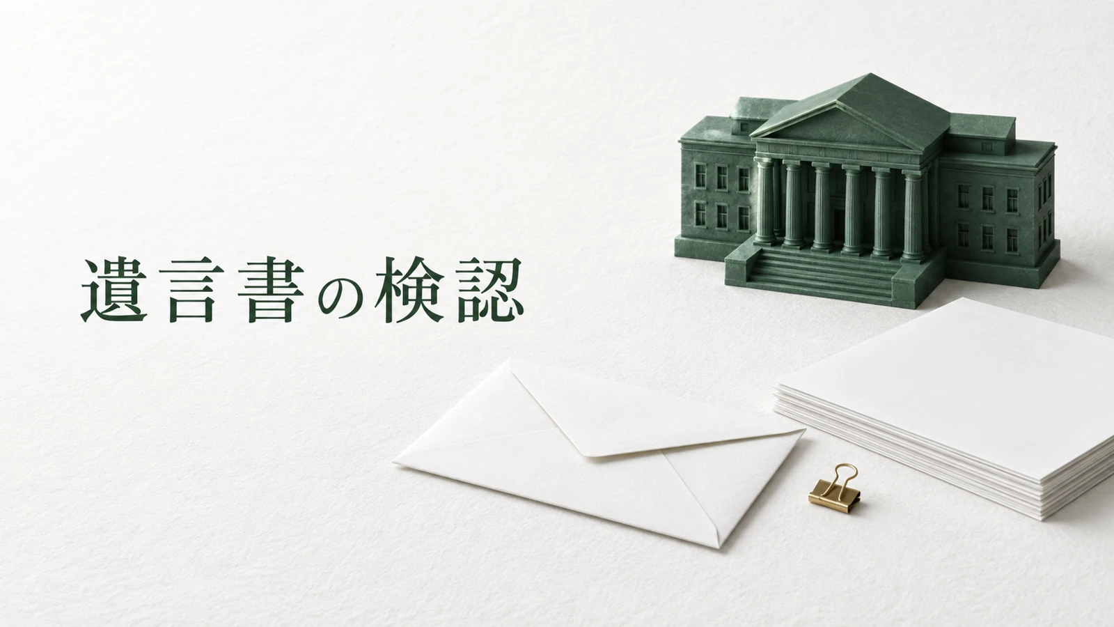 遺言書の検認が必要な場合 家庭裁判所の手続きと必要書類のイメージ